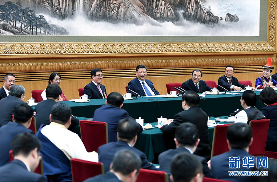 习近平李克强栗战书汪洋王沪宁赵乐际韩正分别参加全国人大会议一些代表团审议
