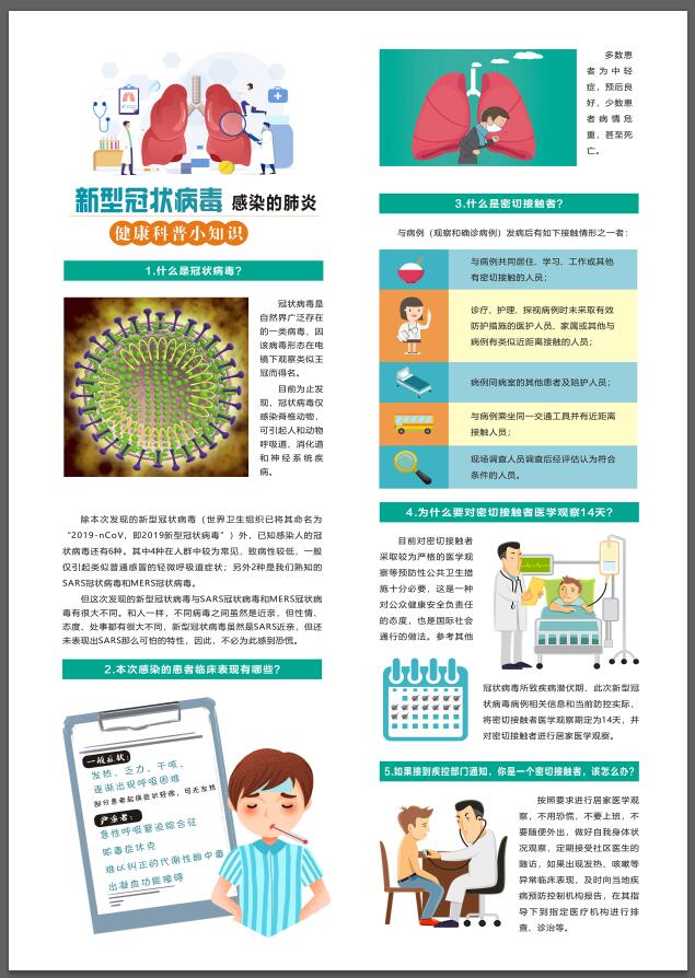 新冠病毒感染防控制小知识